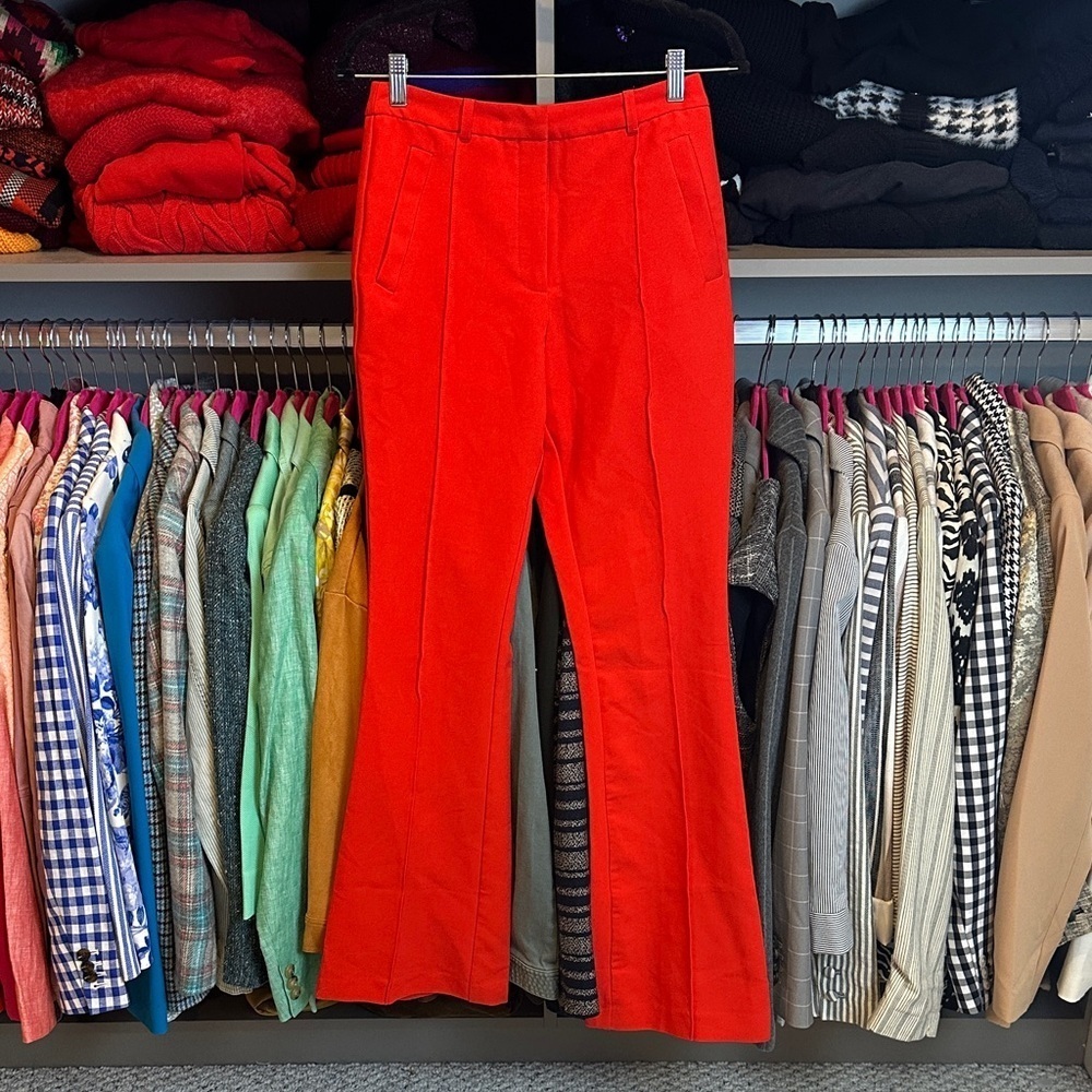 Forever 21 red 4 pocket flare leg pants size M